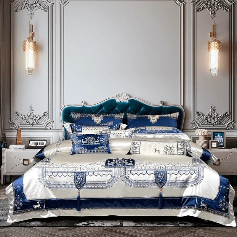 0-descript-chic-decorator-upholstery-quality-tassels-bedding-blue-silver-patchwork-luxury-embroidery-duvet-cover-bedspread-sheet-pillowcase 0 Descript Chic Decorator Upholstery Quality Tassels Bedding Blue Silver Patchwork Luxury Embroidery Duvet Cover Bedspread Sheet Pillowcase