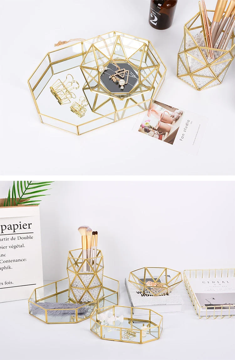nordic hexagon decorative tray