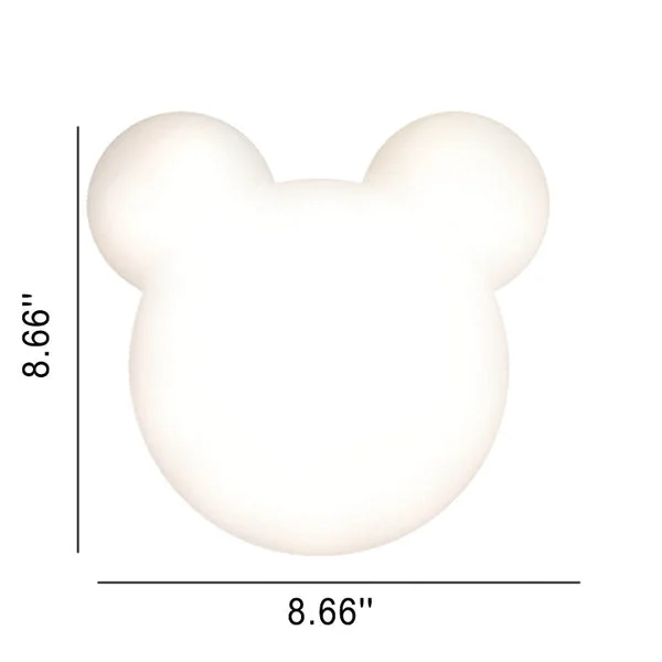 Cartoon minimalistische berenvormige LED-wandlamp