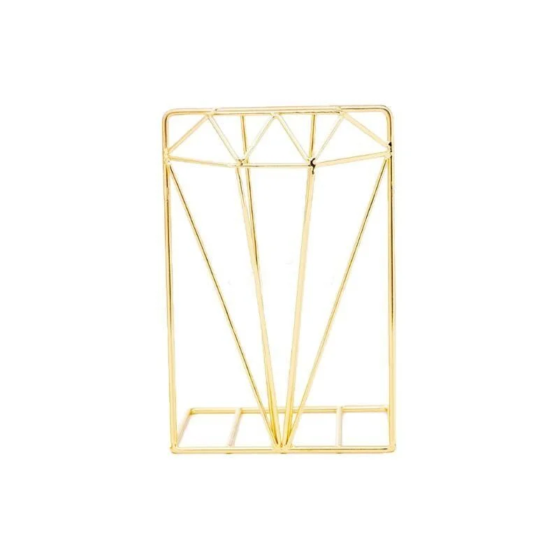 0_1-Pc-Book-Support-Stand-Creative-Diamond-Shaped-Metal-Bookends-Desk-Organizer-Storage-Shelf_1 0 1 Pc Book Support Stand Creative Diamond Shaped Metal Bookends Desk Organizer Storage Shelf 1