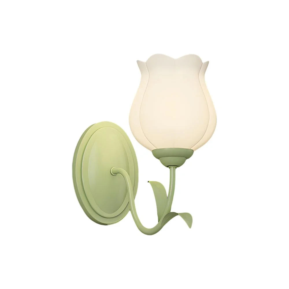 1-2_Light_Flower_Glass_Three_Step_Dimmable_Green_Wall_Lamps_-_-_tag1_-4116321 1/2 Light Flower Glass Three Step Dimmable Green Wall Lamps - - #tag1#