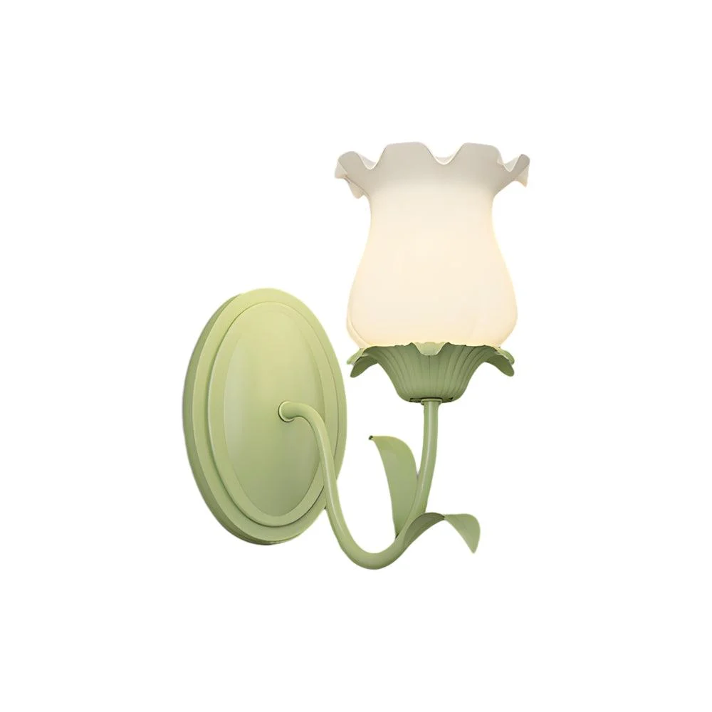 1-2_Light_Flower_Glass_Three_Step_Dimmable_Green_Wall_Lamps_-_-_tag1_-4116328 1/2 Light Flower Glass Three Step Dimmable Green Wall Lamps - - #tag1#