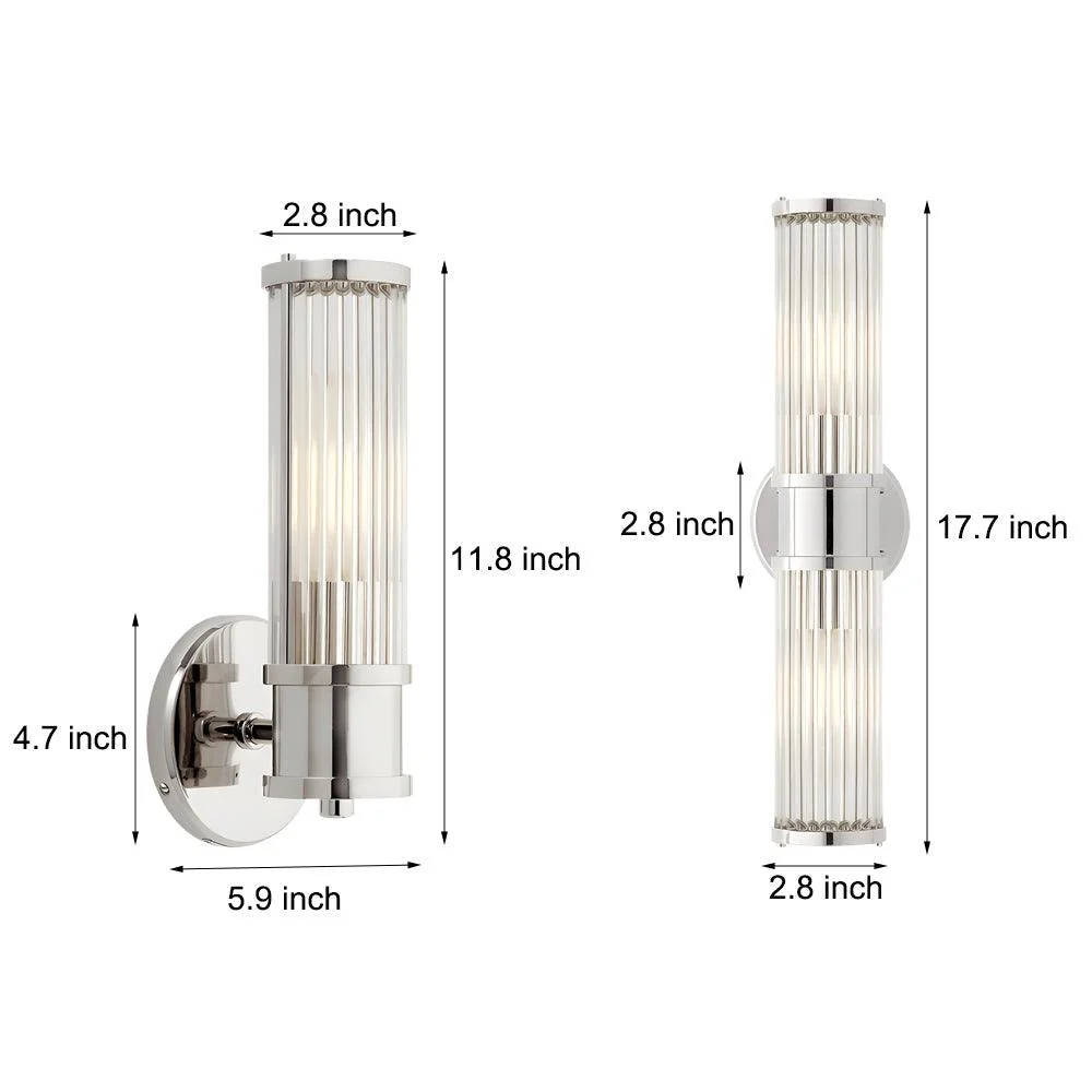 1-2_Light_Modern_Wall_Lamp_with_Cylindrical_Glass_-_-_tag1_-4116410 1/2 Light Modern Wall Lamp with Cylindrical Glass - - #tag1#