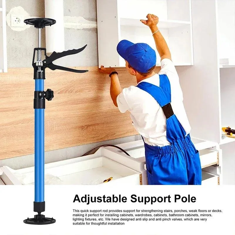 1/2pcs Cabinet Support Pole Steel Telescopic Adjustable Cabinet Jacks For Installing Cabinets Supports Up To 66 Lbs Per Rod - - #tag1#