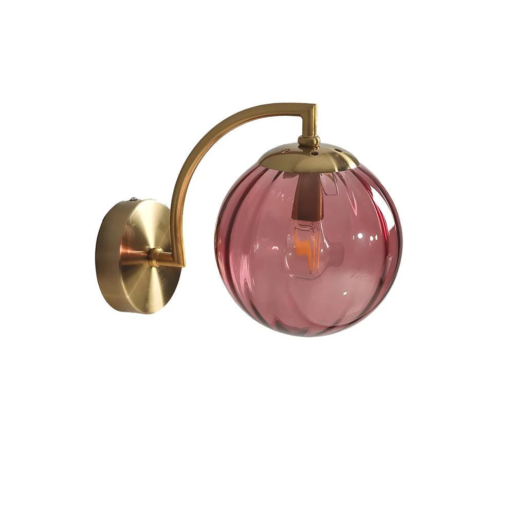1-Light_Curved_Arm_Wall_Lamp_with_Spherical_Ribbed_Glass_Shade_-_-_tag1_-4115966 1-Light Curved Arm Wall Lamp with Spherical Ribbed Glass Shade - - #tag1#