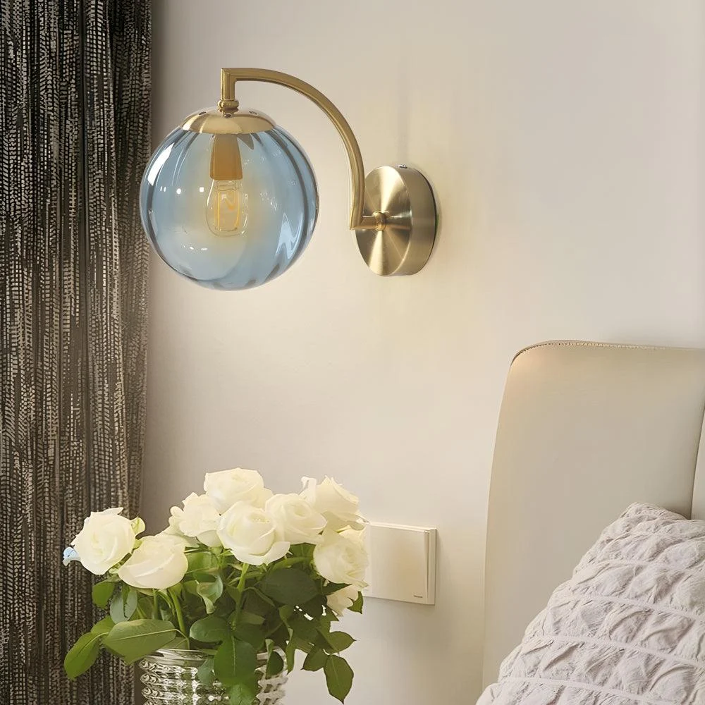 1-Light_Curved_Arm_Wall_Lamp_with_Spherical_Ribbed_Glass_Shade_-_-_tag1_-4115985 1-Light Curved Arm Wall Lamp with Spherical Ribbed Glass Shade - - #tag1#