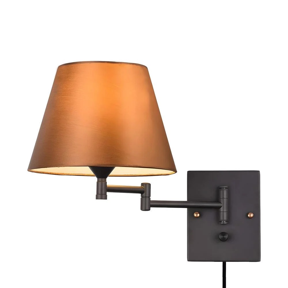 1-Light_Plug-In_Swivel_Arm_Wall_Lamp_with_Linen_Shade_-_-_tag1_-4116147 1-Light Plug-In Swivel Arm Wall Lamp with Linen Shade - - #tag1#