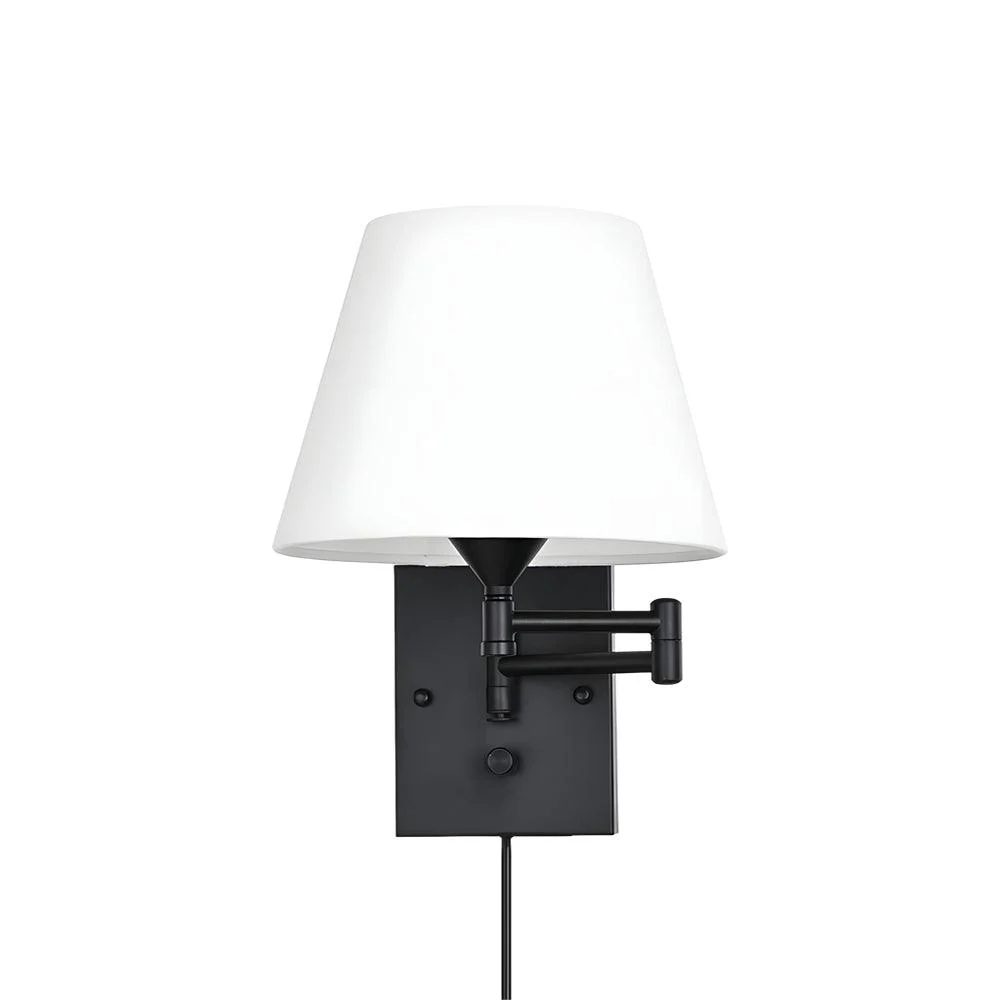 1-Light_Plug-In_Swivel_Arm_Wall_Lamp_with_Linen_Shade_-_-_tag1_-4116149 1-Light Plug-In Swivel Arm Wall Lamp with Linen Shade - - #tag1#