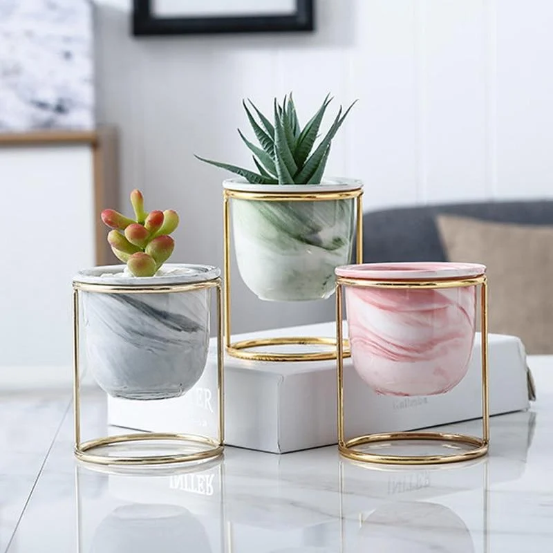 1-PC-Nordic-Style-Marble-Pattern-Ceramics-Golden-Iron-Art-Vase-Tabletop-Flower-Pot-Home-Wedding 1 Pc Nordic Style Marble Pattern Ceramics Golden Iron Art Vase Tabletop Flower Pot Home Wedding