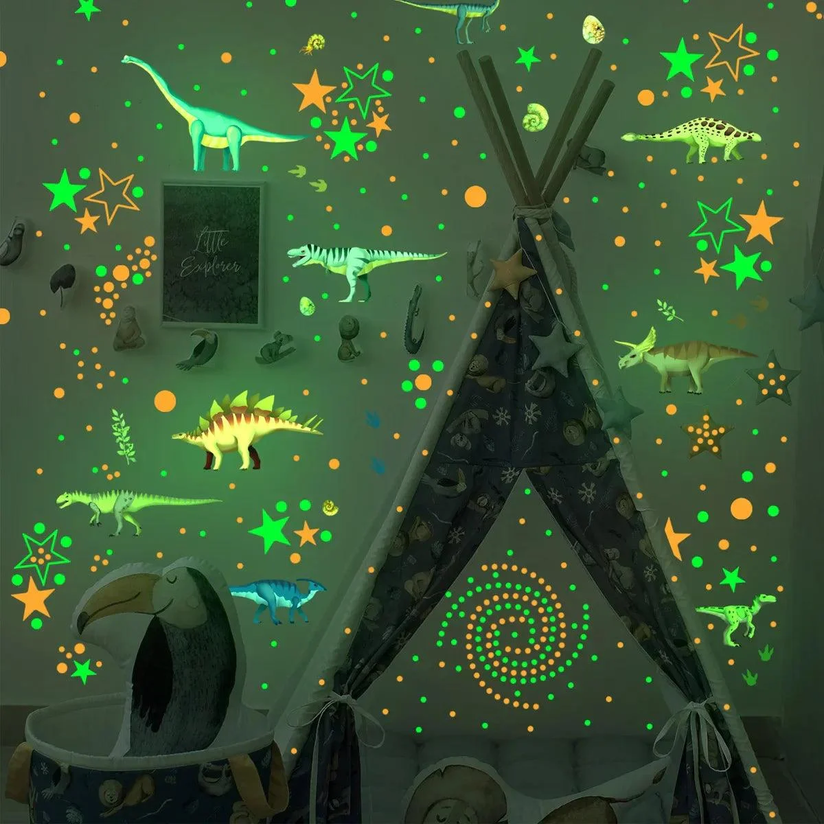 1 Set Afneembare Waterdichte Zelfklevende Dinosaurussen En Sterren Groene Lichtgevende Muurstickers Kinderkamerdecoratie.jpg B95dbadd 274b 496b Bd30 8f2a7118f978