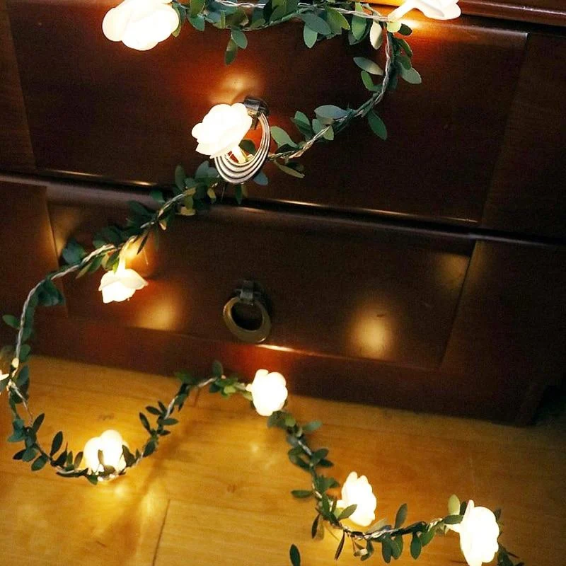 10 20 40leds Rose Flower Led Fairy String Lights Battery Powered Wedding Valentine S Day Event 15441c97 6b36 4070 A378 Fa5e651ae7f6