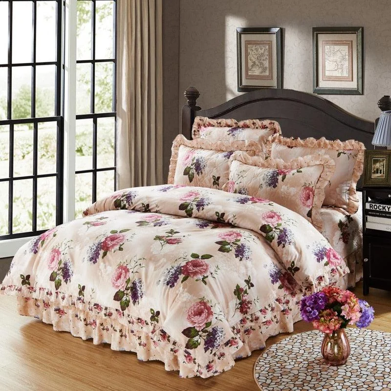100-Cotton-Soft-Bedclothes-Queen-King-size-Bedding-Sets-Quilted-Thick-Bed-spread-Duvet-Cover-Bed 100 Cotton Soft Bedclothes Queen King Size Bedding Sets Quilted Thick Bed Spread Duvet Cover Bed