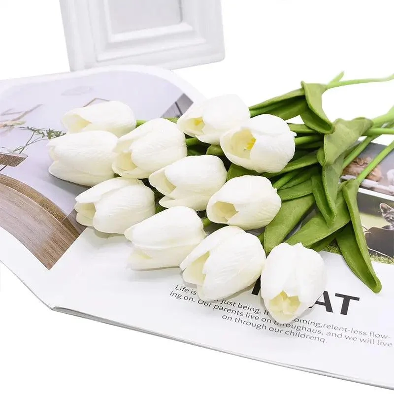 10_Heads_Tulips_Artificial_Flowers_-_-4115836 10 Heads Tulips Artificial Flowers -