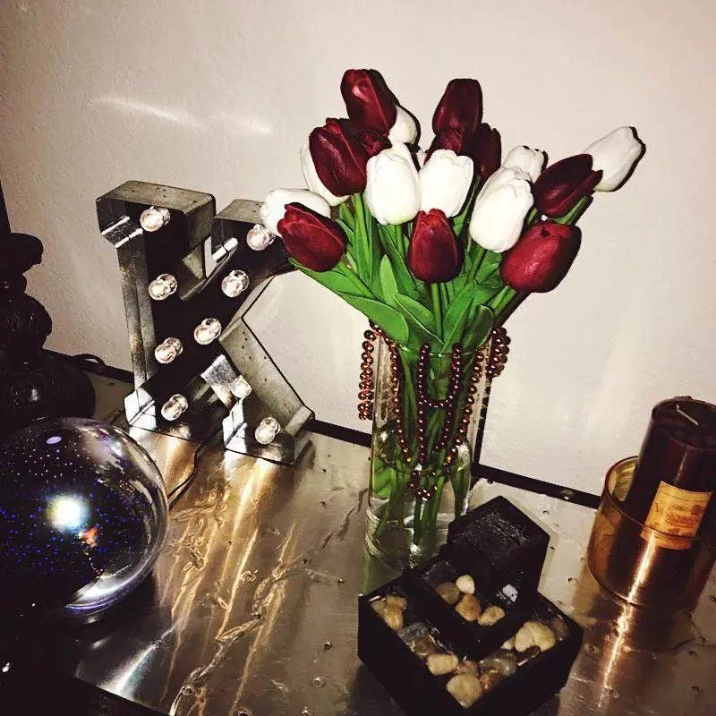10_Heads_Tulips_Artificial_Flowers_-_-4115838 10 Heads Tulips Artificial Flowers -