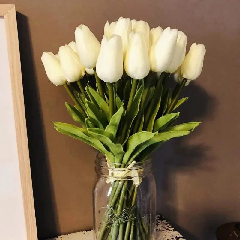 10_Heads_Tulips_Artificial_Flowers_-_-4115839 10 Heads Tulips Artificial Flowers -