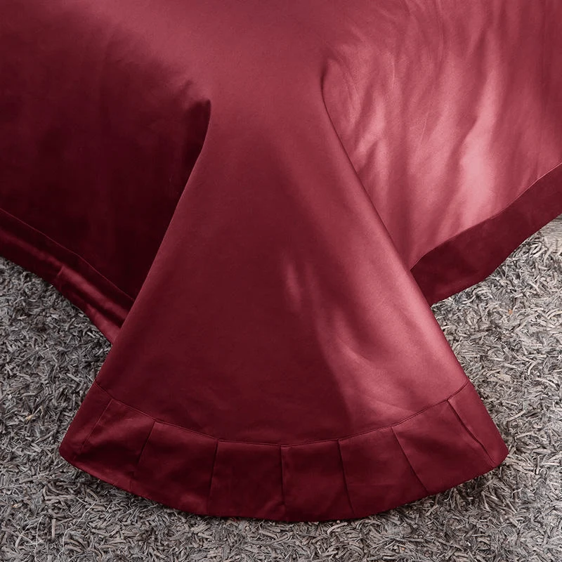 11 Descript 1000tc Luxury Egyptian Cotton Duvet Cover Set Bed Sheet Pillow Shams Shabby Chic Embroidery Bedding Set Red Grey King Queen Size