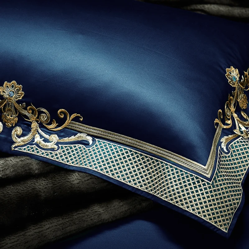 15 Descript Luxury 1000tc Egyptian Cotton Royal Bedding Set Europe Premium Chic Embroidery Duvet Cover Bed Sheet Set Us Queen King Size