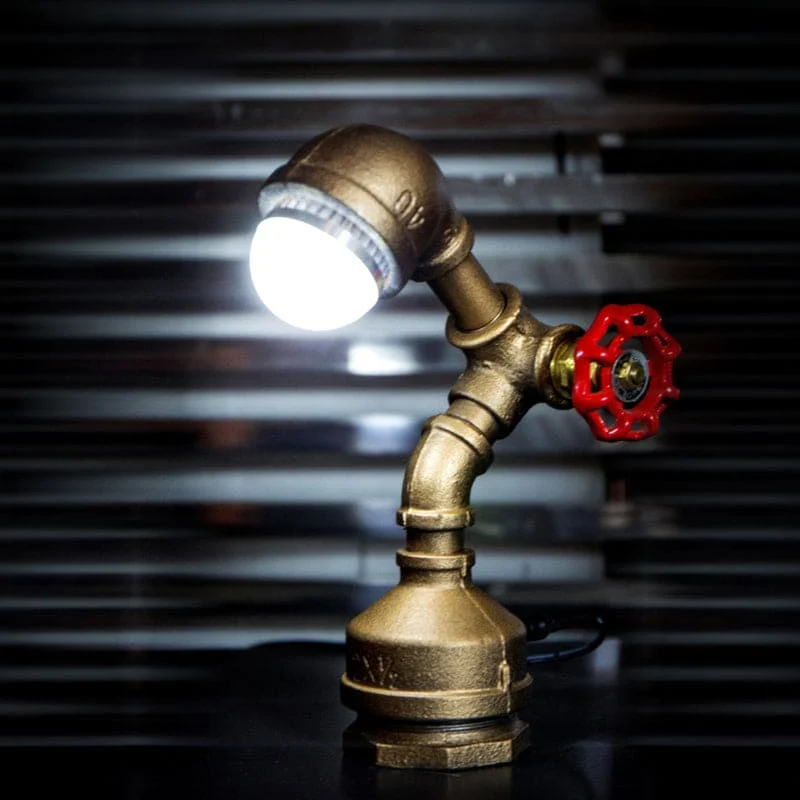 GlowBot Steampunk Messing Robotlicht