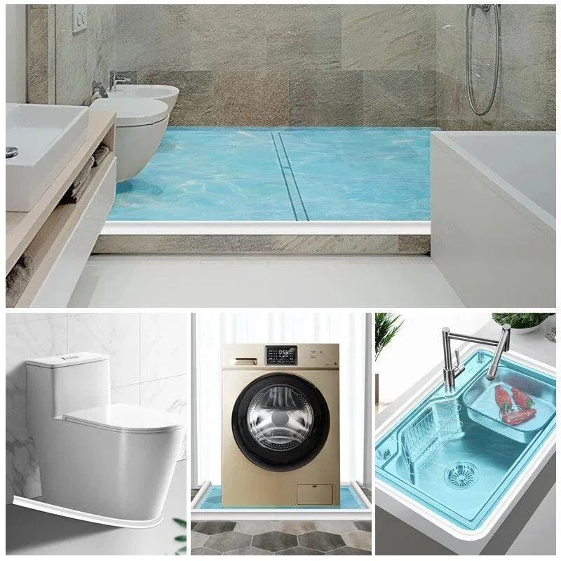 1m 3m Silicone Shower Barrier Bathroom Water Stopper Water Barrier Retaining Strip Dry And Wet Separation.jpg 2