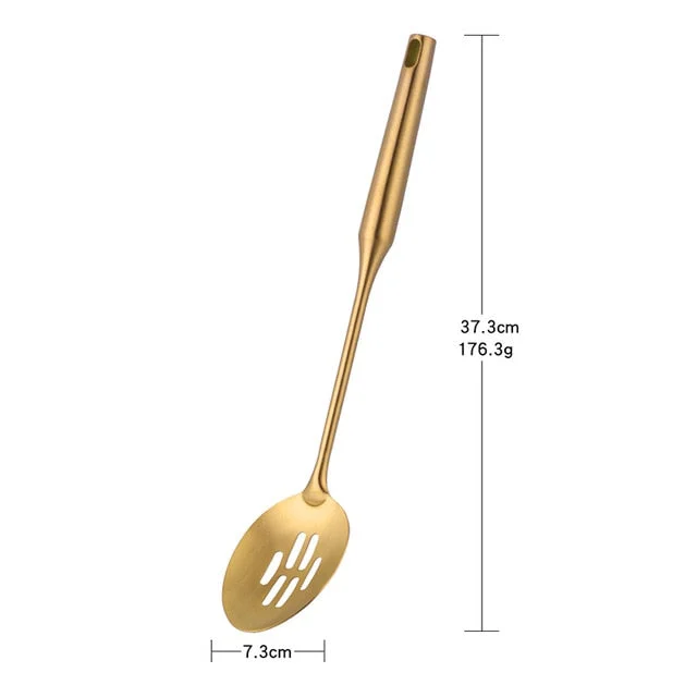 1pcs Stainless Steel Gold Cooking Tools Anti Slip Handle Kitchen Utensils Set Turner Ladle Spoon Home.jpg 640x640 Ebded415 656e 4636 94a7 F037e4b67afa