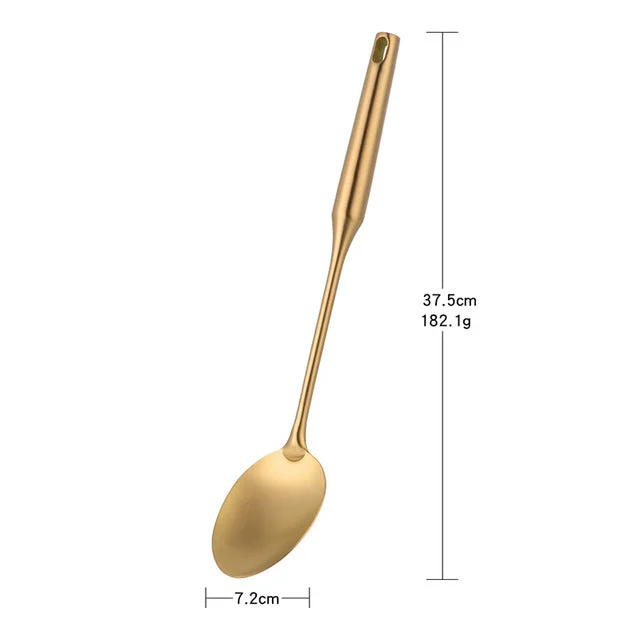 1pcs Stainless Steel Gold Cooking Tools Anti Slip Handle Kitchen Utensils Set Turner Ladle Spoon Home.jpg 640x640 F56742f9 3c44 4766 9f67 6a91280d8ab1