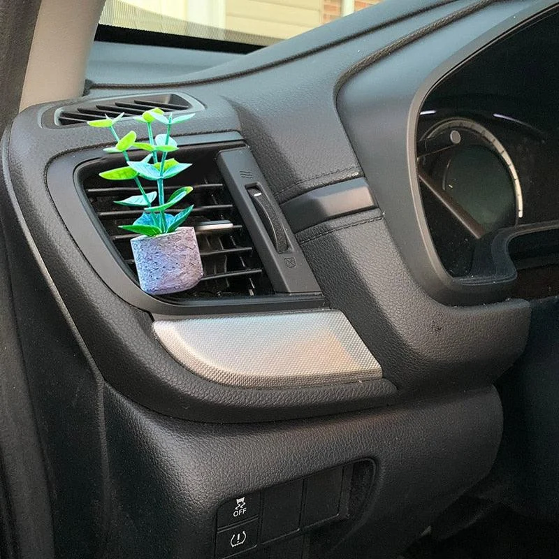 1pcs Mini Potted Plant Car Diffuser Perfume Clip Car Air Vent Clips Car Air Freshener Ornament