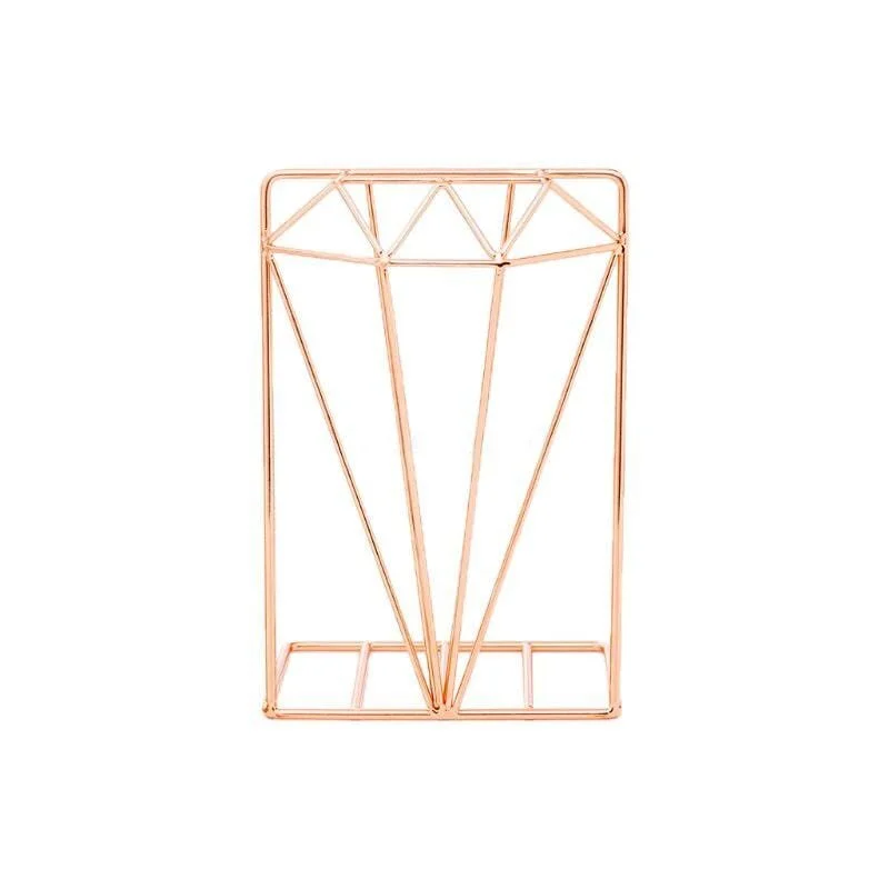 1_1-Pc-Book-Support-Stand-Creative-Diamond-Shaped-Metal-Bookends-Desk-Organizer-Storage-Shelf_1 1 1 Pc Book Support Stand Creative Diamond Shaped Metal Bookends Desk Organizer Storage Shelf 1