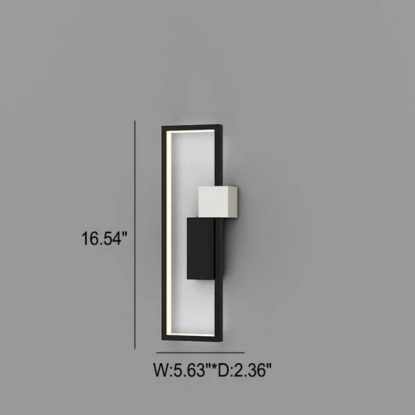 Minimalistische vierkante LED-wandlamp