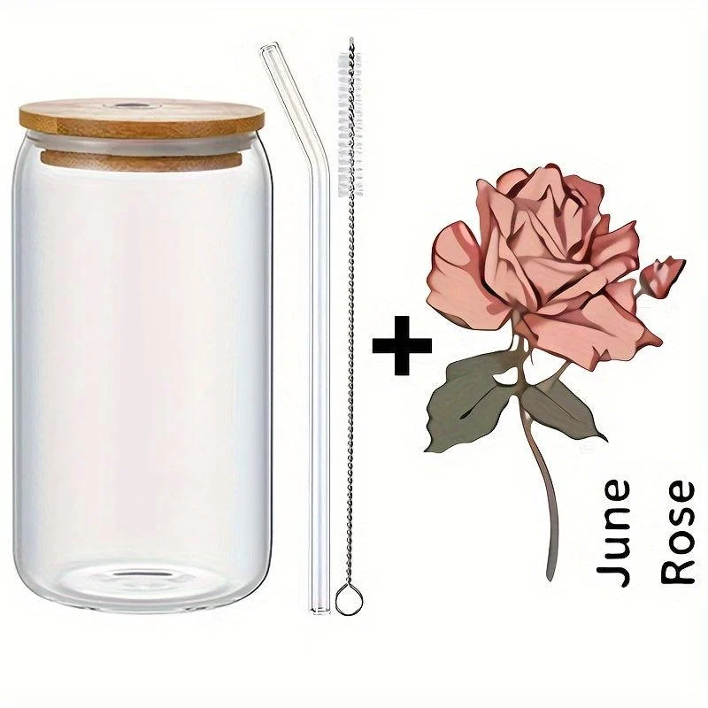 1pc_DIY_Personalized_Birth_Flower_Coffee_Cup_Birth_Flower_Glass_Tumbler_Suitable_As_Gift_-_-_tag1_-4117882 1pc, DIY Personalized Birth Flower Coffee Cup, Birth Flower Glass Tumbler Suitable As Gift - - #tag1#