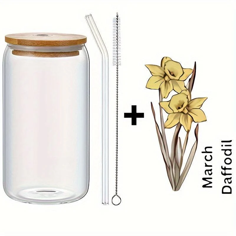 1pc_DIY_Personalized_Birth_Flower_Coffee_Cup_Birth_Flower_Glass_Tumbler_Suitable_As_Gift_-_-_tag1_-4117932 1pc, DIY Personalized Birth Flower Coffee Cup, Birth Flower Glass Tumbler Suitable As Gift - - #tag1#