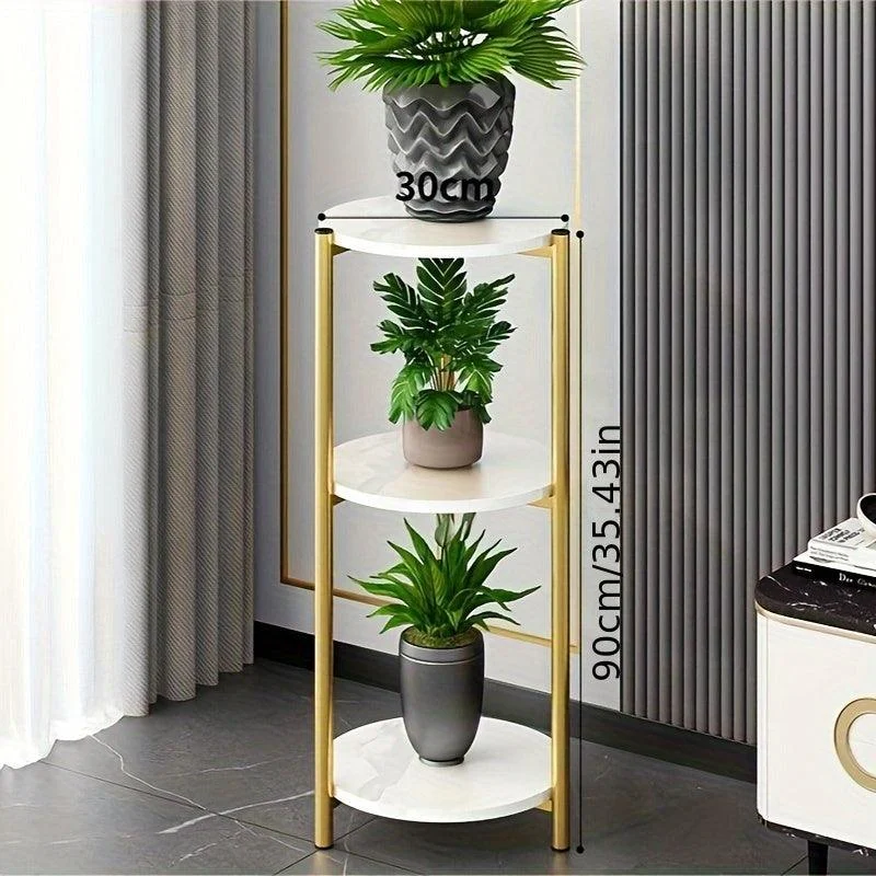 1pc, Light Luxury Flower Rack Living Room Multi-layer Floor-standing Simple Modern Balcony Storage Rack Room Flower Rack Indoor Household -  - #tag1#