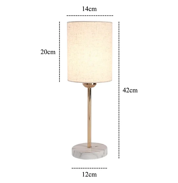 Chic Cloth Lampshade Side Table Lamp