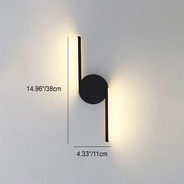 Moderne minimalistische Curves Line LED-wandlamp met 1 licht