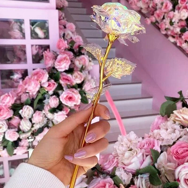 20pcs_Rose_Golden_Crystal_Artificial_Rose_Flower_Best_Gift_-_-_tag1_-4119190 20pcs, Rose Golden Crystal Artificial Rose Flower, Best Gift - - #tag1#