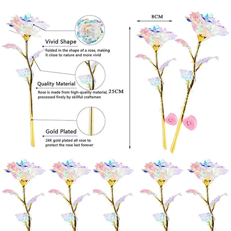 20pcs_Rose_Golden_Crystal_Artificial_Rose_Flower_Best_Gift_-_-_tag1_-4119199 20pcs, Rose Golden Crystal Artificial Rose Flower, Best Gift - - #tag1#