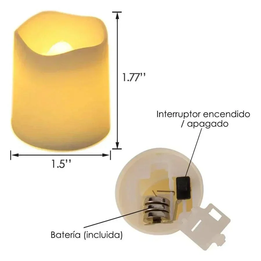 24 Stuks Vlamloze Led Kaarslichten Creatieve Wens Led Theelamp Warm Wit Halloween Bruiloft Kerst Decoratie Kaarslicht Bcfafa3b 6a2f 4e19 904f 0318ed289a0e