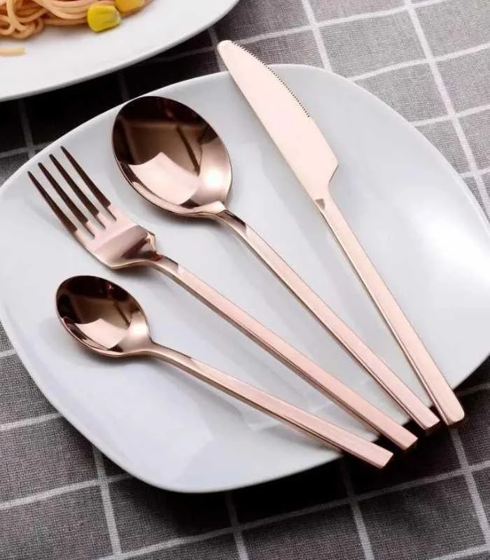 24_Pcs_Cutlery_Set_Boston_Contemporary_18-10_Stainless_Steel_Set_for_6_Rose_Gold_-_-_tag1_-4117291 24 Pcs Cutlery Set Boston Contemporary 18/10 Stainless Steel Set for 6 Rose Gold - - #tag1#