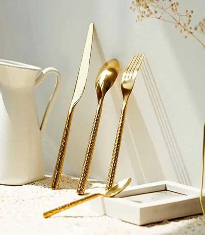 24_Pcs_Cutlery_Set_Meadow_Stainless_Steel_For_6_Gold_-_-_tag1_-4117366 24 Pcs Cutlery Set Meadow Stainless Steel For 6 Gold - - #tag1#