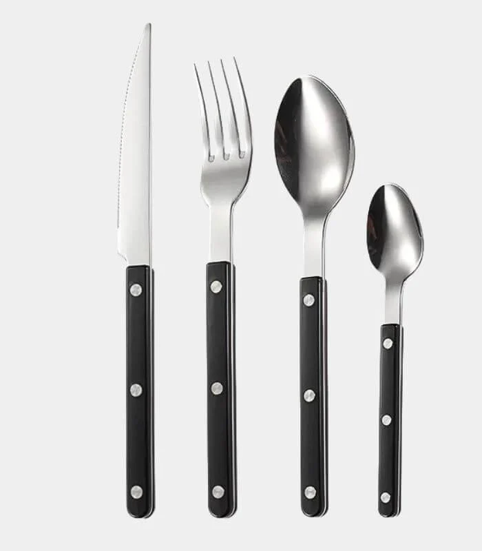 24_Pcs_Set_Black_European-Inspired_Cutlery_Set_18-10_Stainless_Steel_-_-_tag1_-4117558 24 Pcs Set Black European-Inspired Cutlery Set 18/10 Stainless Steel - - #tag1#