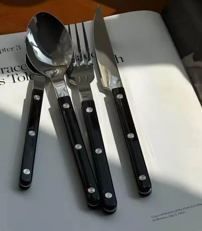 24_Pcs_Set_Black_European-Inspired_Cutlery_Set_18-10_Stainless_Steel_-_-_tag1_-4117559 24 Pcs Set Black European-Inspired Cutlery Set 18/10 Stainless Steel - - #tag1#