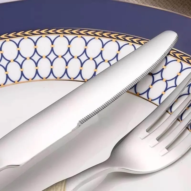 24_Pcs_Set_Flatware_Stainless_Steel_Silver_Gold_Cutlery_Set_-_-_tag1_-4117595 24 Pcs Set Flatware Stainless Steel Silver & Gold Cutlery Set - - #tag1#
