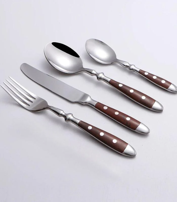 24pcs_Cutlery_Set_Winchester_Crest_Resin_and_18-10_Stainless_Steel_Set_for_6_Brown_-_-_tag1_-4117681 24pcs Cutlery Set Winchester Crest Resin and 18/10 Stainless Steel Set for 6 Brown - - #tag1#