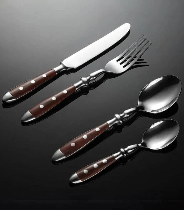 24pcs_Cutlery_Set_Winchester_Crest_Resin_and_18-10_Stainless_Steel_Set_for_6_Brown_-_-_tag1_-4117690 24pcs Cutlery Set Winchester Crest Resin and 18/10 Stainless Steel Set for 6 Brown - - #tag1#