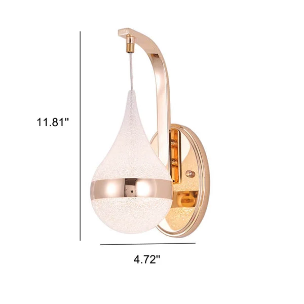 Minimalistische druppelvormige LED-wandlamp