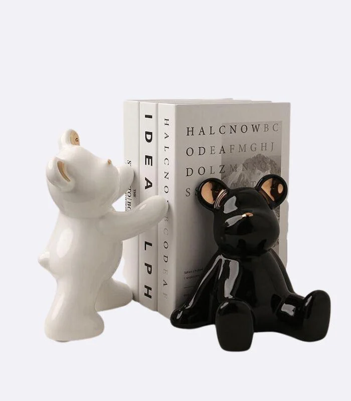 2_Pcs_Set_Teddy_Bear_Bookends_Ceramic_15-19_cm_-_-_tag1_-4116982 2 Pcs Set Teddy Bear Bookends Ceramic 15-19 cm - - #tag1#