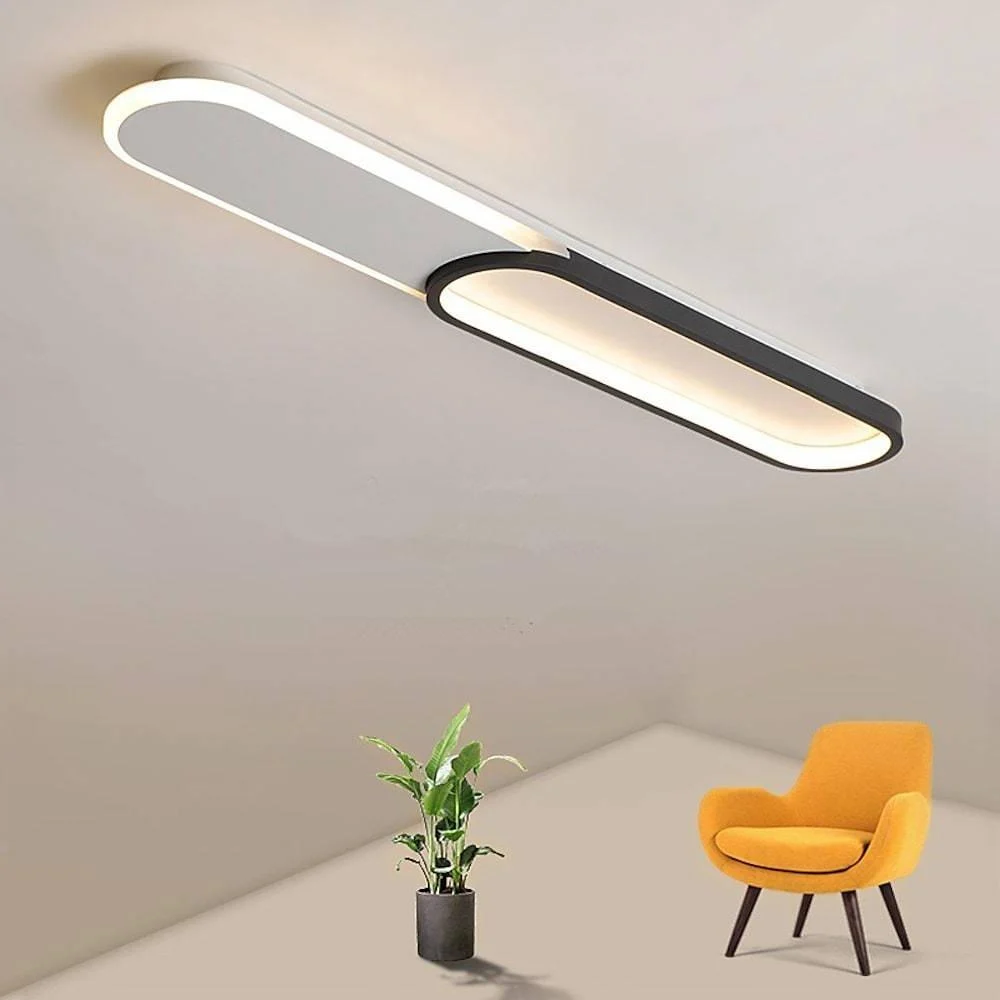 2 Rectangle Flush Mount Ceiling Light Minimalist LED Light - - #tag1#