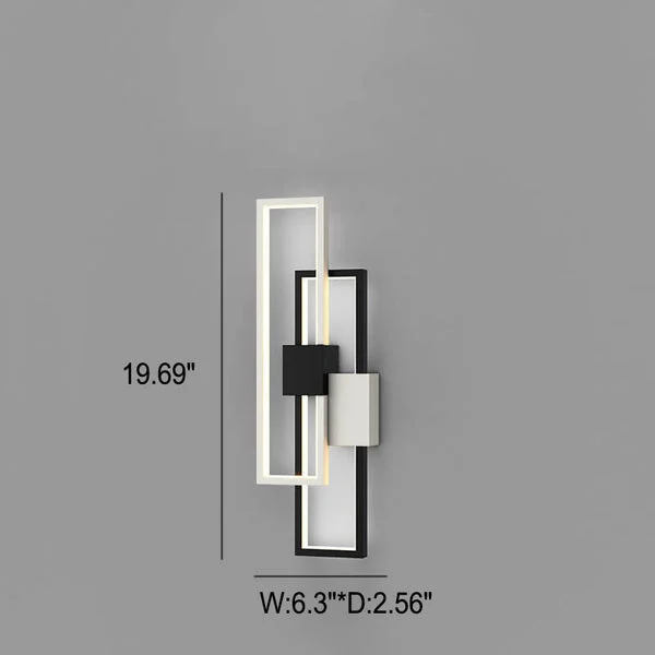 Minimalistische vierkante LED-wandlamp