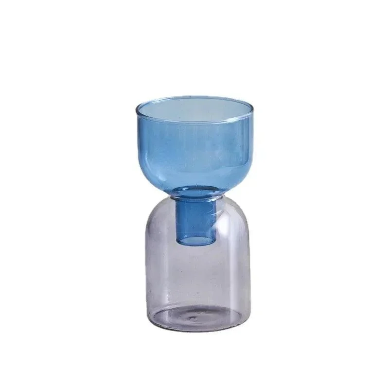 2pc Set Mini Glass Vases Nordic Vintage -