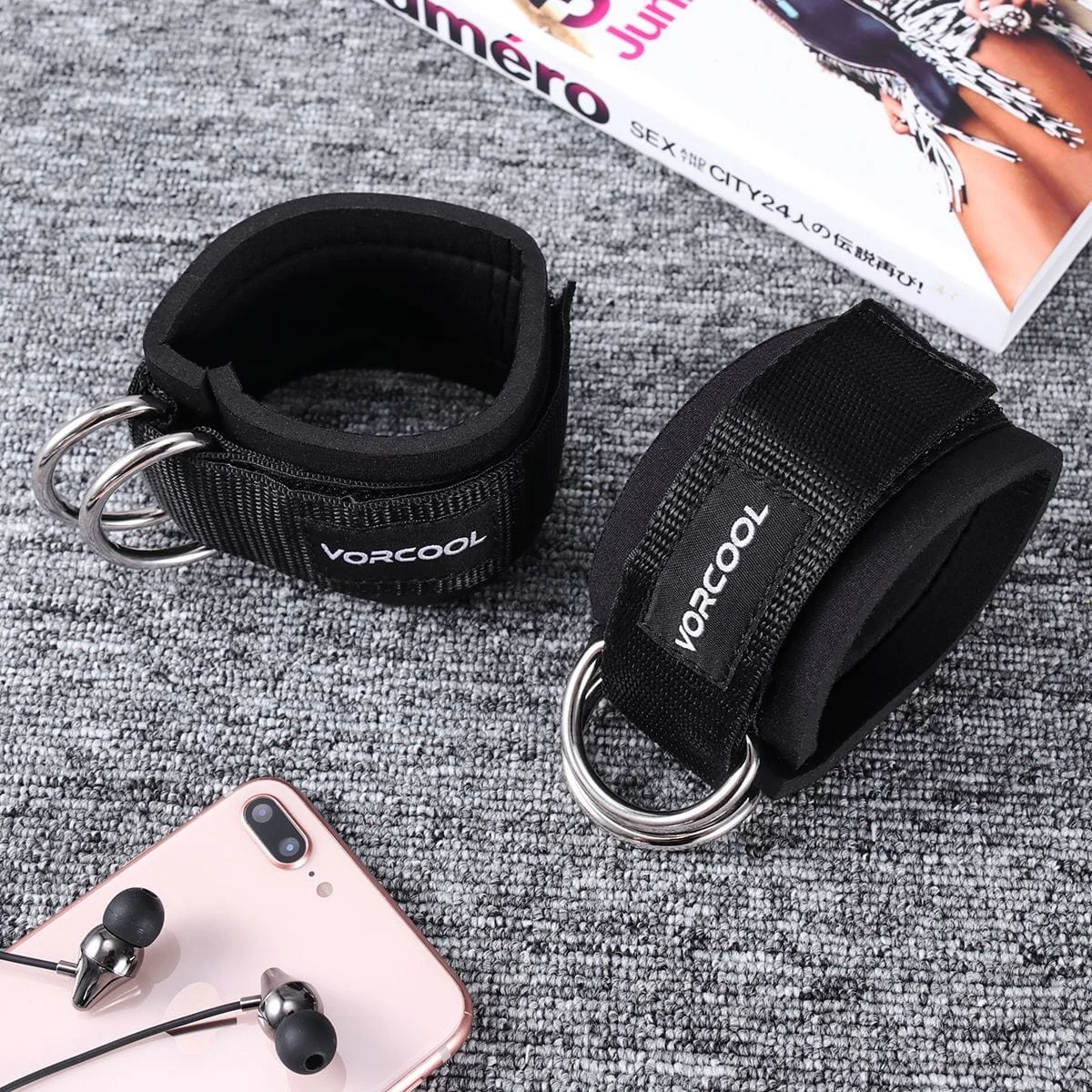 2pcs Sport Ankle Straps Padded D Ring Ankle Cuffs For Gym Workouts Cable Machines Leg Exercises 82d9a06b 81b0 4a2d 9e19 9a70766bce54