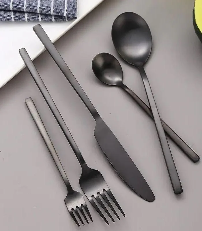 30_Pcs_Set_Cutlery_Boston_Contemporary_18-10_Matt_Stainless_Steel_Set_for_6_-_-_tag1_-4117897 30 Pcs Set Cutlery Boston Contemporary 18/10 Matt Stainless Steel Set for 6 - - #tag1#